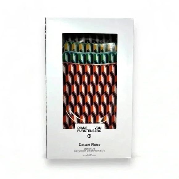 NWT DVF FOR TARGET 4pc DESSERT PLATES - Picture 6 of 7